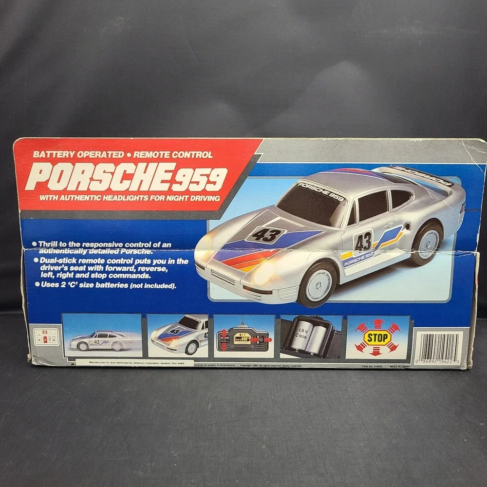 Hedstrom Battery Operated Remote Control‎ Porsche 959 Vintage 1985 Sealed Box